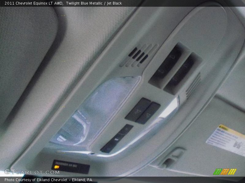Twilight Blue Metallic / Jet Black 2011 Chevrolet Equinox LT AWD