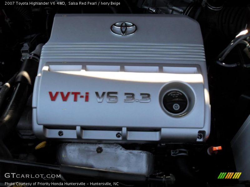 Salsa Red Pearl / Ivory Beige 2007 Toyota Highlander V6 4WD
