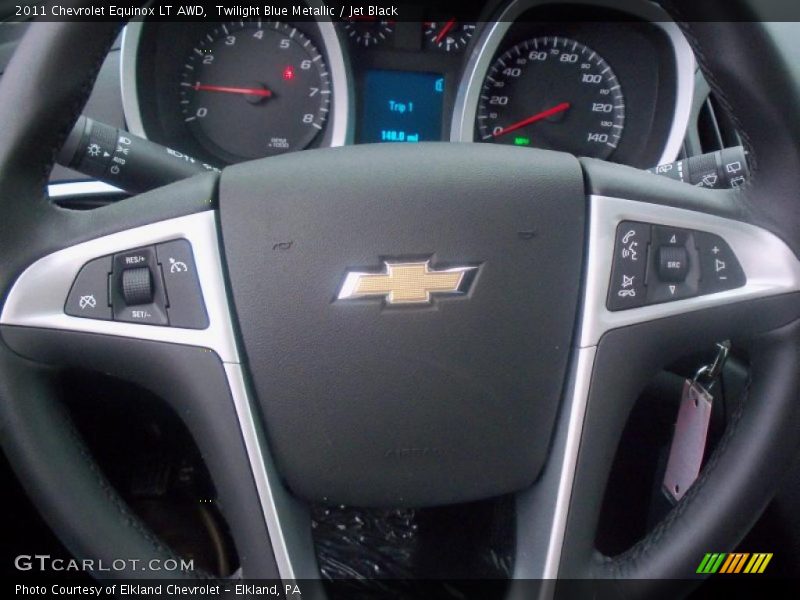 Twilight Blue Metallic / Jet Black 2011 Chevrolet Equinox LT AWD