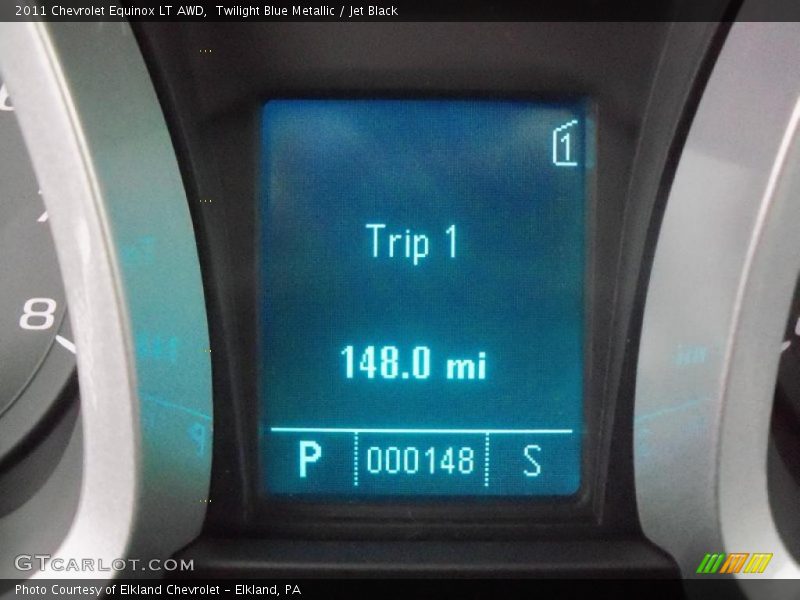 Twilight Blue Metallic / Jet Black 2011 Chevrolet Equinox LT AWD