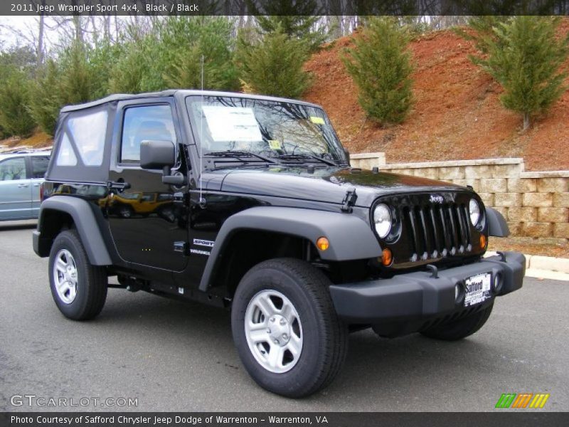 Black / Black 2011 Jeep Wrangler Sport 4x4