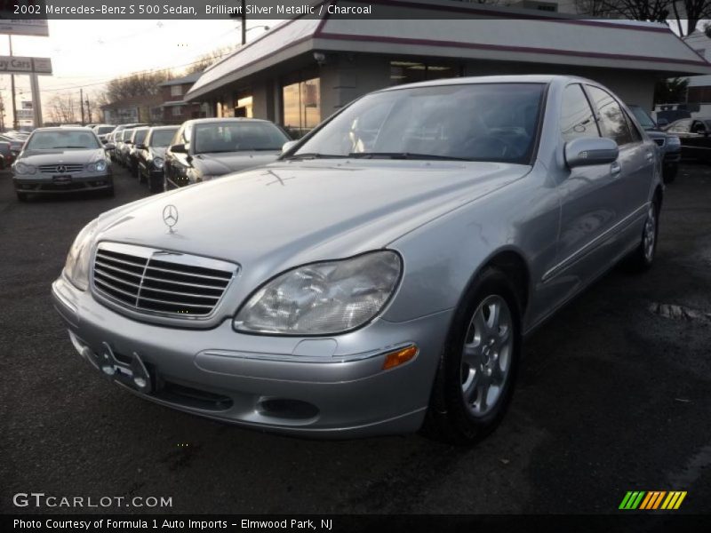 Brilliant Silver Metallic / Charcoal 2002 Mercedes-Benz S 500 Sedan