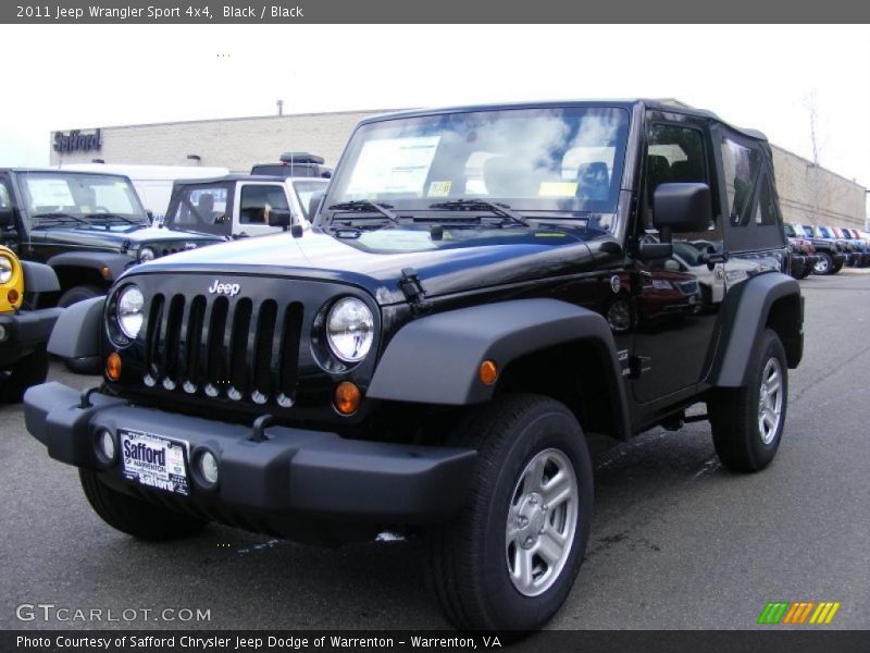 Black / Black 2011 Jeep Wrangler Sport 4x4