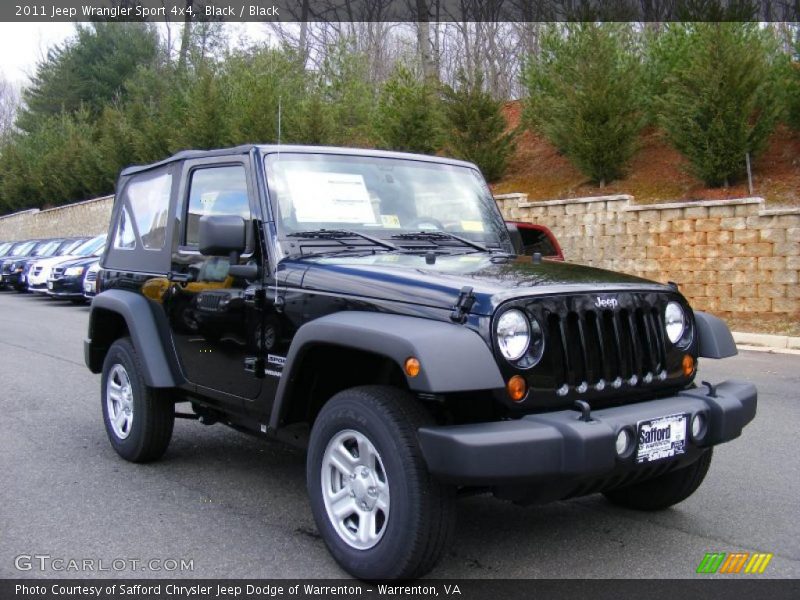 Black / Black 2011 Jeep Wrangler Sport 4x4