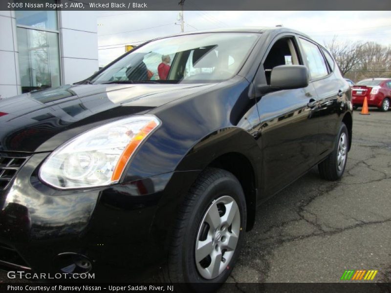 Wicked Black / Black 2008 Nissan Rogue S AWD