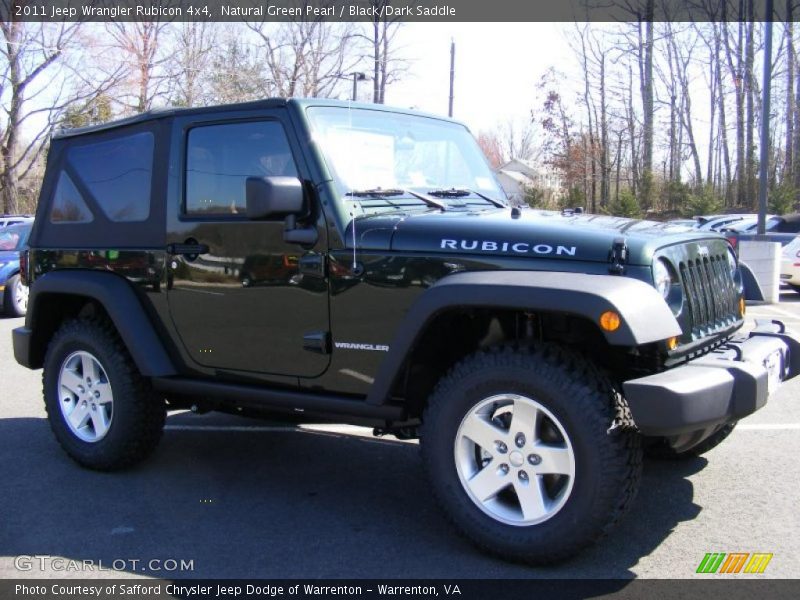 Natural Green Pearl / Black/Dark Saddle 2011 Jeep Wrangler Rubicon 4x4