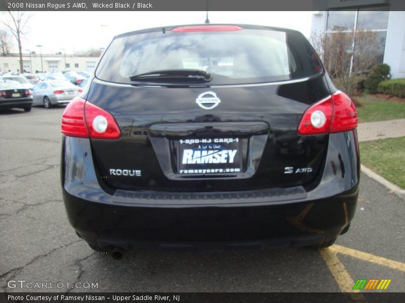 Wicked Black / Black 2008 Nissan Rogue S AWD