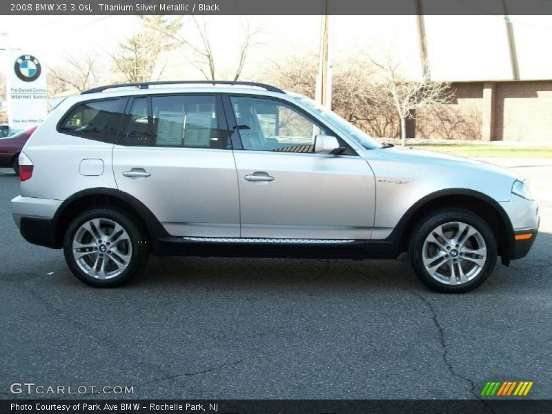 Titanium Silver Metallic / Black 2008 BMW X3 3.0si