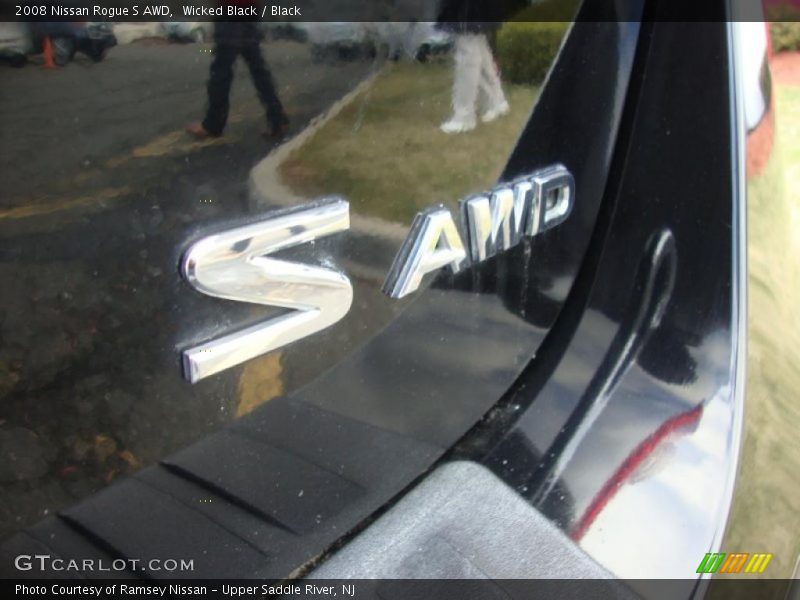 Wicked Black / Black 2008 Nissan Rogue S AWD