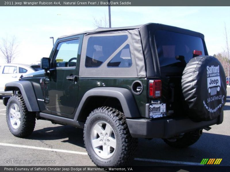 Natural Green Pearl / Black/Dark Saddle 2011 Jeep Wrangler Rubicon 4x4