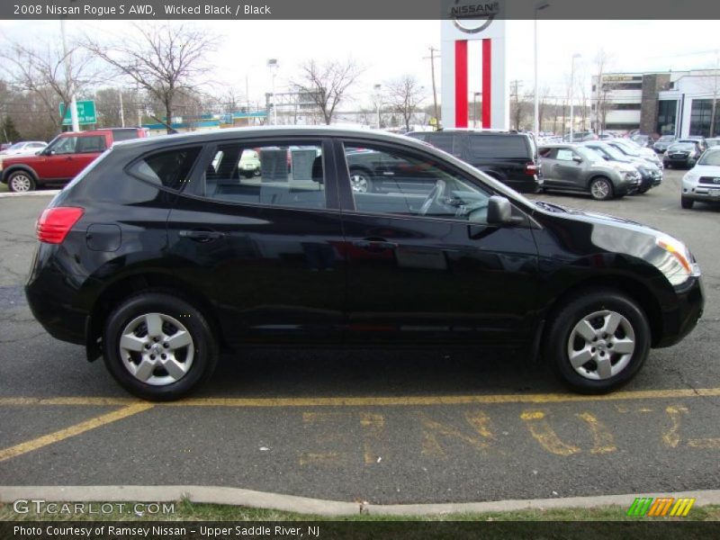 Wicked Black / Black 2008 Nissan Rogue S AWD