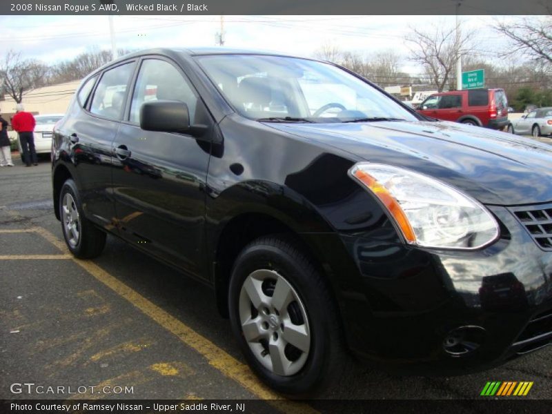 Wicked Black / Black 2008 Nissan Rogue S AWD
