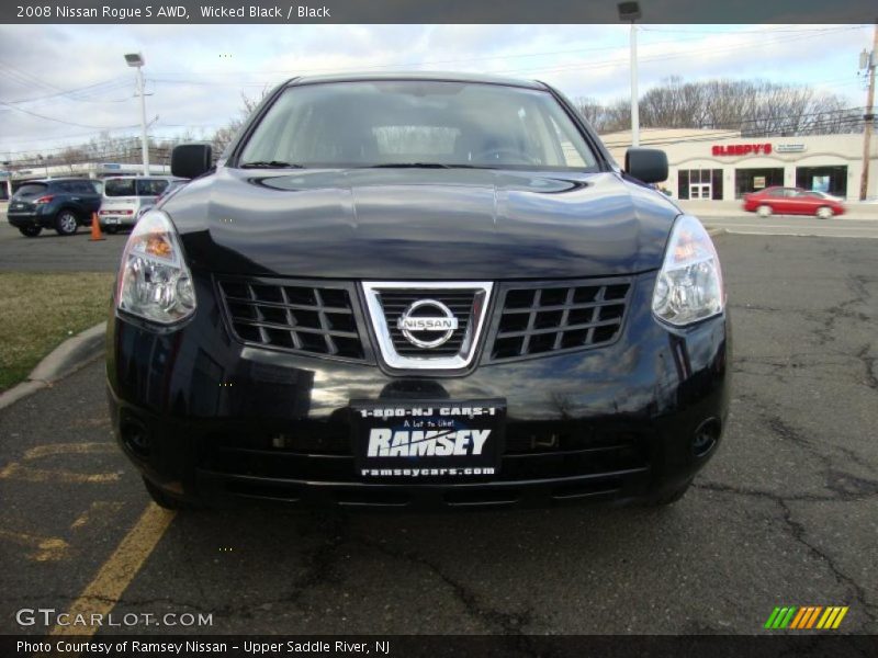 Wicked Black / Black 2008 Nissan Rogue S AWD