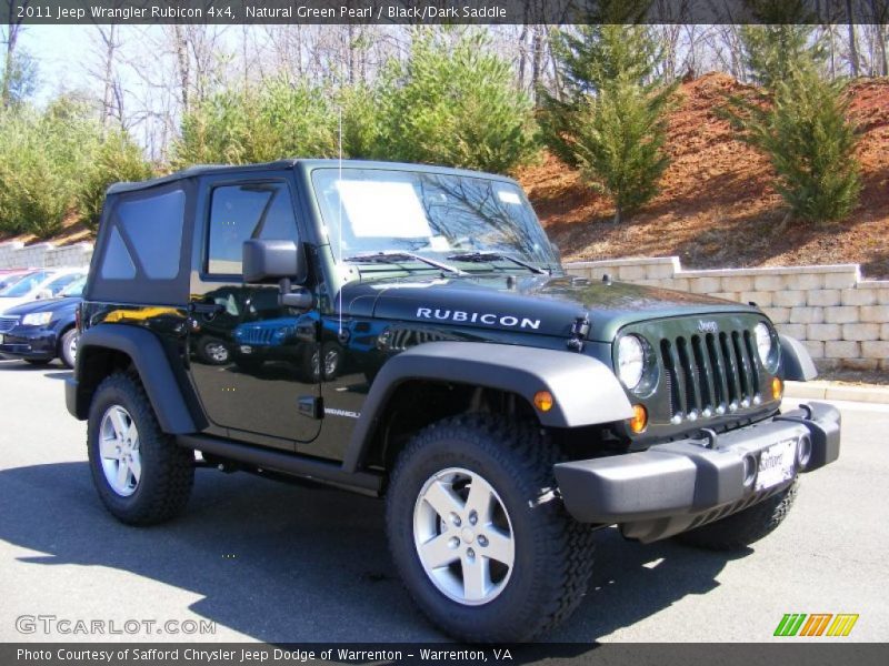 Natural Green Pearl / Black/Dark Saddle 2011 Jeep Wrangler Rubicon 4x4