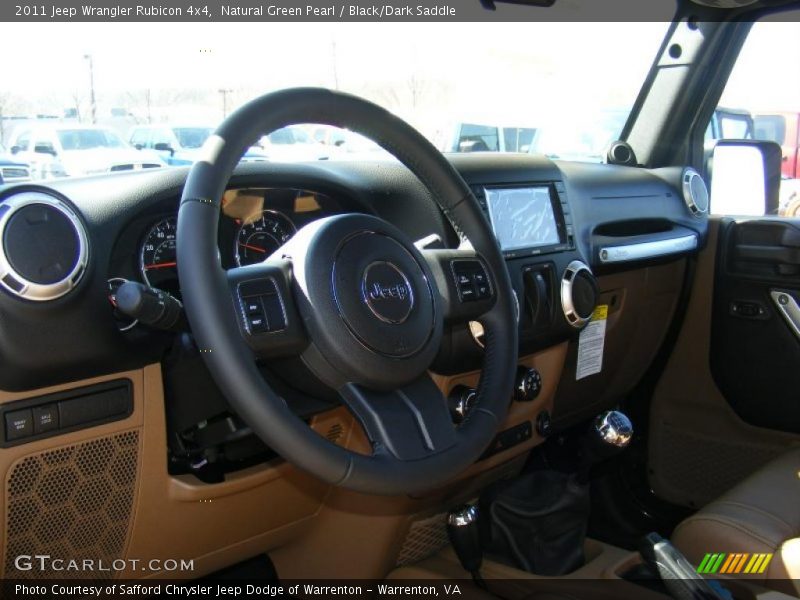 Natural Green Pearl / Black/Dark Saddle 2011 Jeep Wrangler Rubicon 4x4
