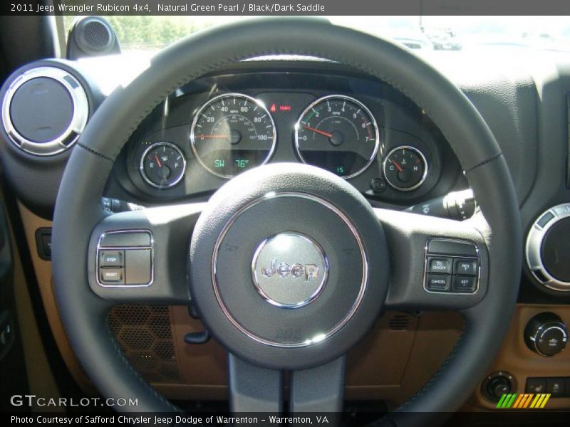 Natural Green Pearl / Black/Dark Saddle 2011 Jeep Wrangler Rubicon 4x4