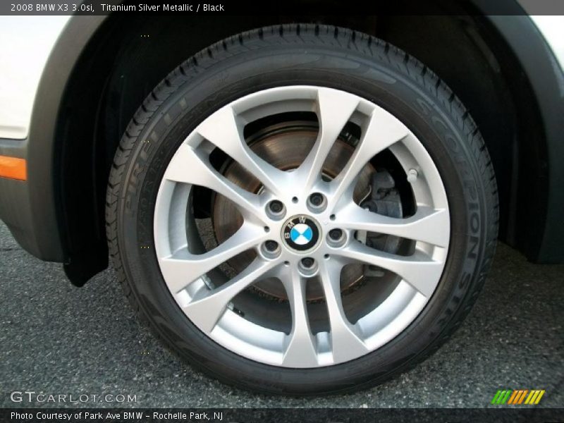 Titanium Silver Metallic / Black 2008 BMW X3 3.0si
