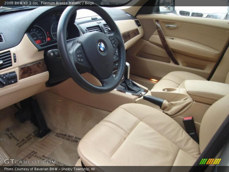 Platinum Bronze Metallic / Beige 2008 BMW X3 3.0si