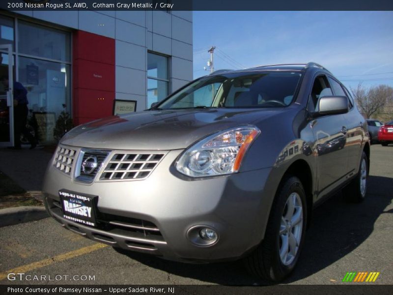 Gotham Gray Metallic / Gray 2008 Nissan Rogue SL AWD