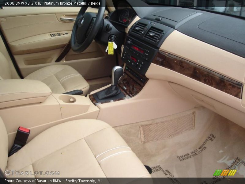 Platinum Bronze Metallic / Beige 2008 BMW X3 3.0si