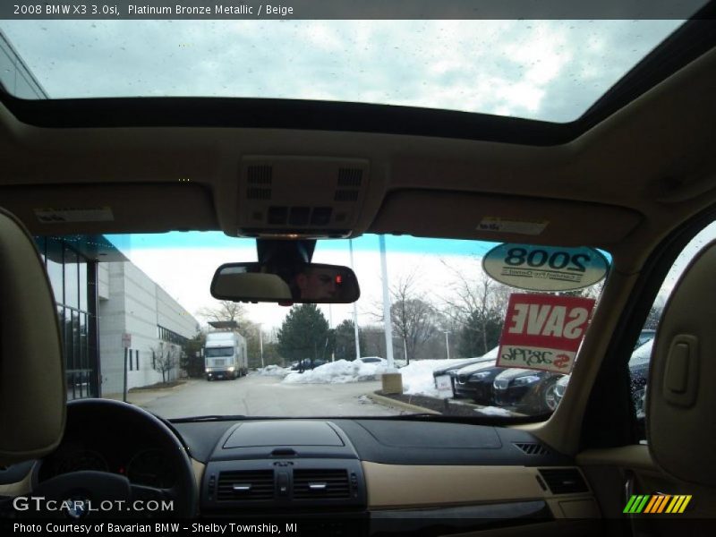 Platinum Bronze Metallic / Beige 2008 BMW X3 3.0si