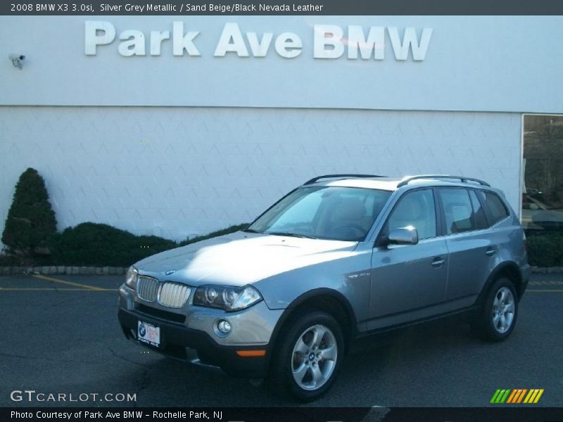 Silver Grey Metallic / Sand Beige/Black Nevada Leather 2008 BMW X3 3.0si