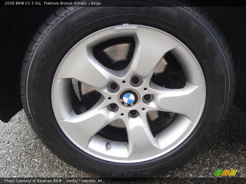 Platinum Bronze Metallic / Beige 2008 BMW X3 3.0si
