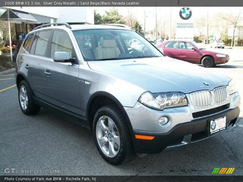 Silver Grey Metallic / Sand Beige/Black Nevada Leather 2008 BMW X3 3.0si