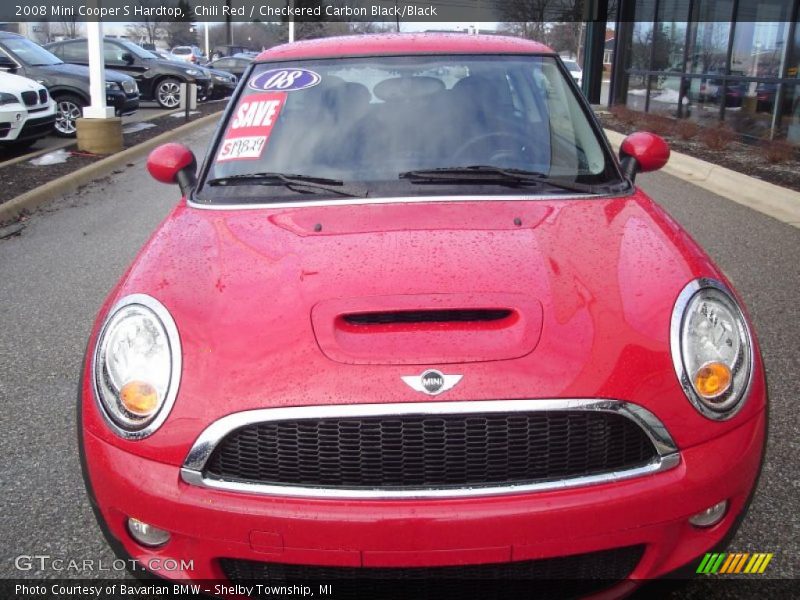 Chili Red / Checkered Carbon Black/Black 2008 Mini Cooper S Hardtop