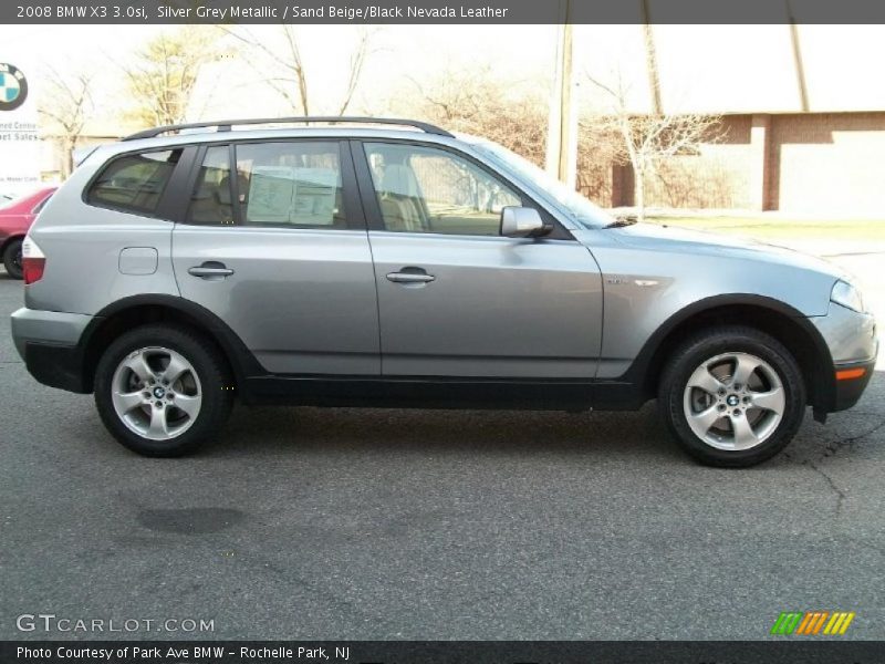 Silver Grey Metallic / Sand Beige/Black Nevada Leather 2008 BMW X3 3.0si