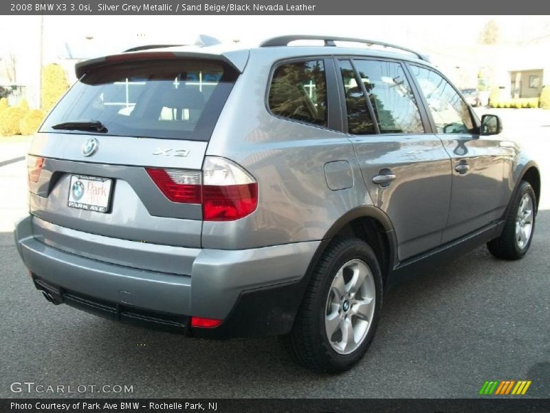 Silver Grey Metallic / Sand Beige/Black Nevada Leather 2008 BMW X3 3.0si