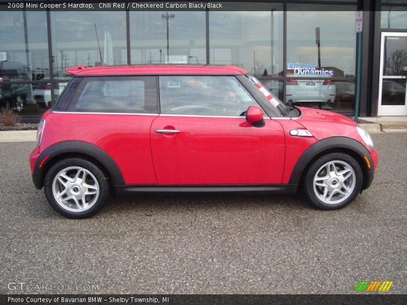 Chili Red / Checkered Carbon Black/Black 2008 Mini Cooper S Hardtop