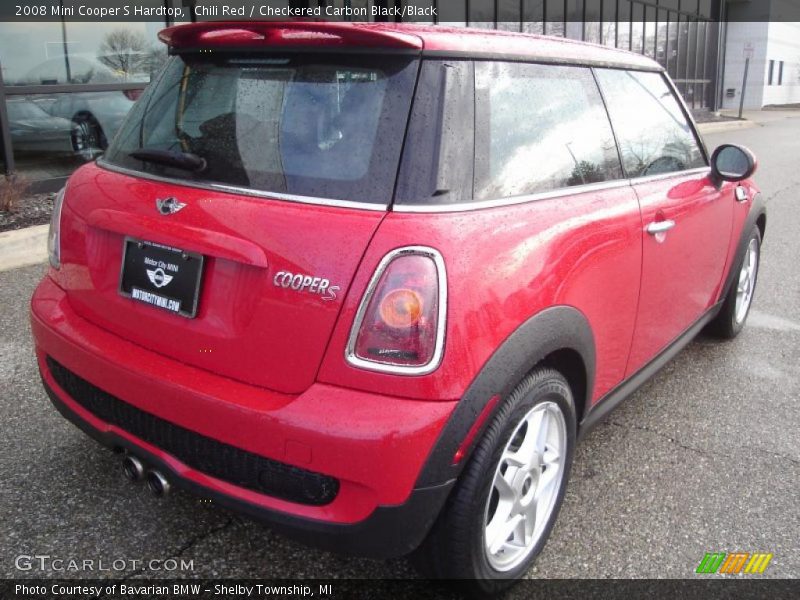 Chili Red / Checkered Carbon Black/Black 2008 Mini Cooper S Hardtop