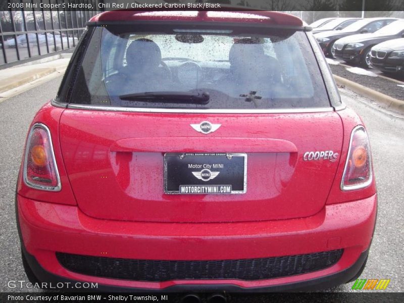 Chili Red / Checkered Carbon Black/Black 2008 Mini Cooper S Hardtop