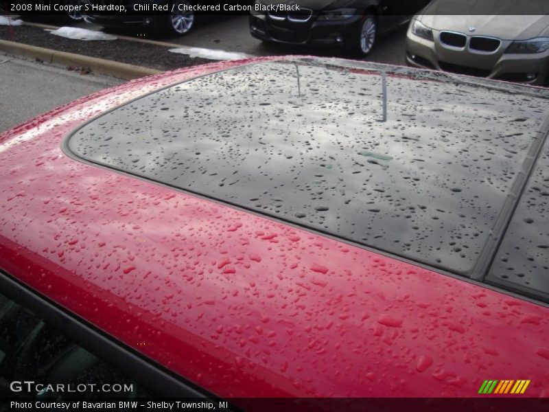 Chili Red / Checkered Carbon Black/Black 2008 Mini Cooper S Hardtop