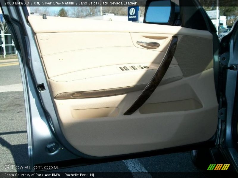 Silver Grey Metallic / Sand Beige/Black Nevada Leather 2008 BMW X3 3.0si