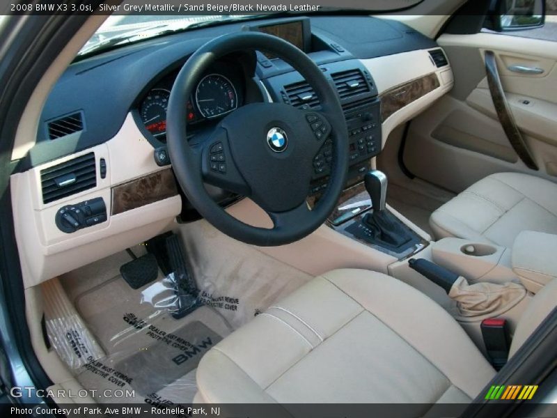 Silver Grey Metallic / Sand Beige/Black Nevada Leather 2008 BMW X3 3.0si