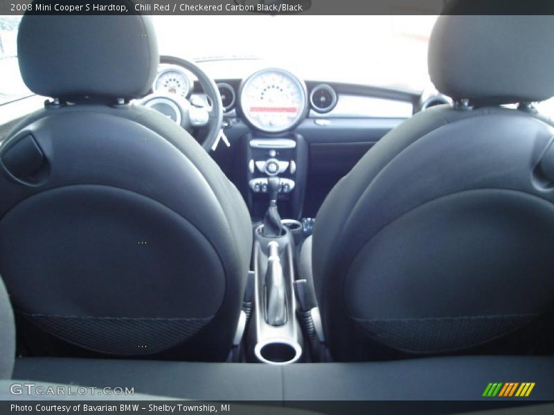 Chili Red / Checkered Carbon Black/Black 2008 Mini Cooper S Hardtop