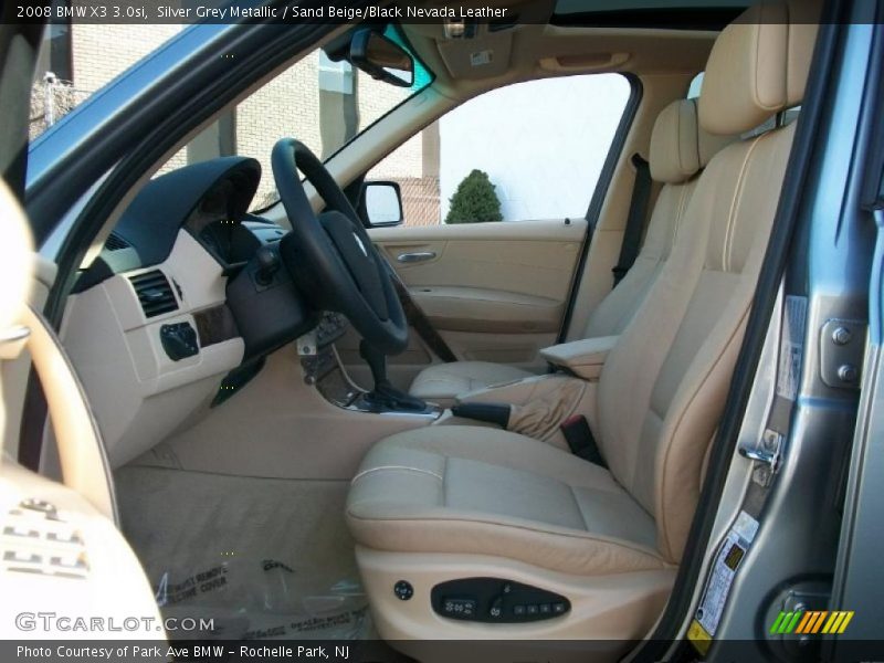 Silver Grey Metallic / Sand Beige/Black Nevada Leather 2008 BMW X3 3.0si
