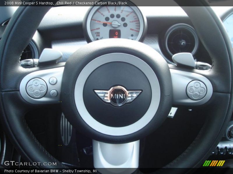 Chili Red / Checkered Carbon Black/Black 2008 Mini Cooper S Hardtop
