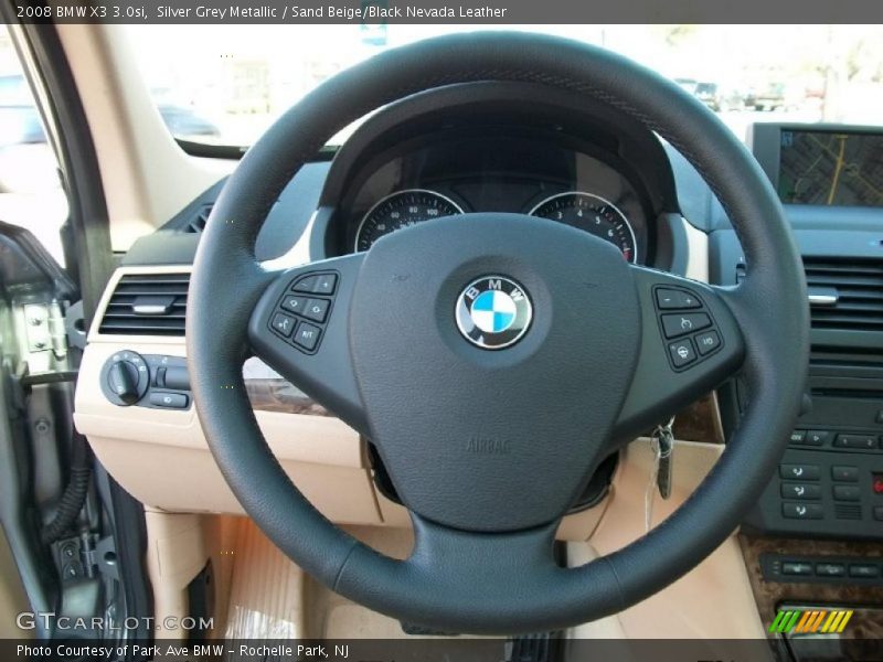 Silver Grey Metallic / Sand Beige/Black Nevada Leather 2008 BMW X3 3.0si