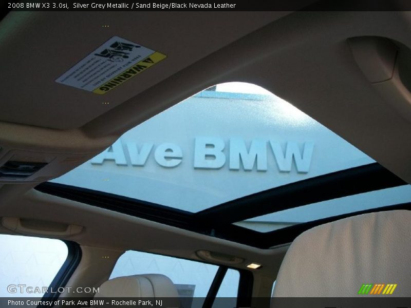 Silver Grey Metallic / Sand Beige/Black Nevada Leather 2008 BMW X3 3.0si
