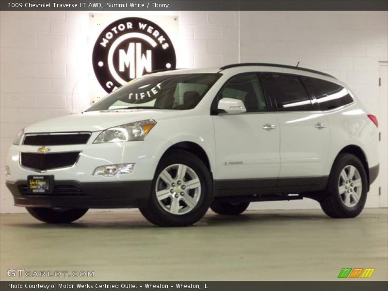 Summit White / Ebony 2009 Chevrolet Traverse LT AWD