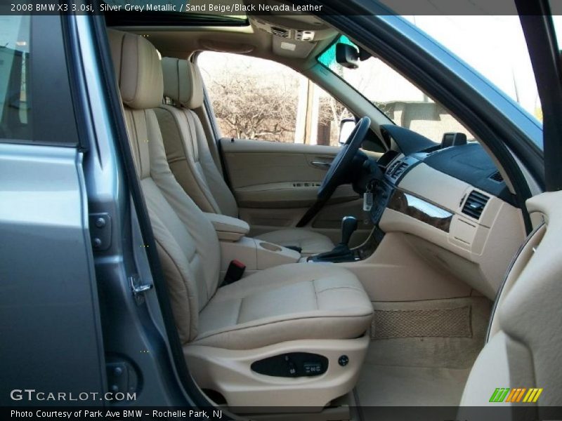 Silver Grey Metallic / Sand Beige/Black Nevada Leather 2008 BMW X3 3.0si