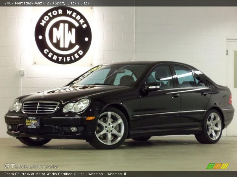Black / Black 2007 Mercedes-Benz C 230 Sport