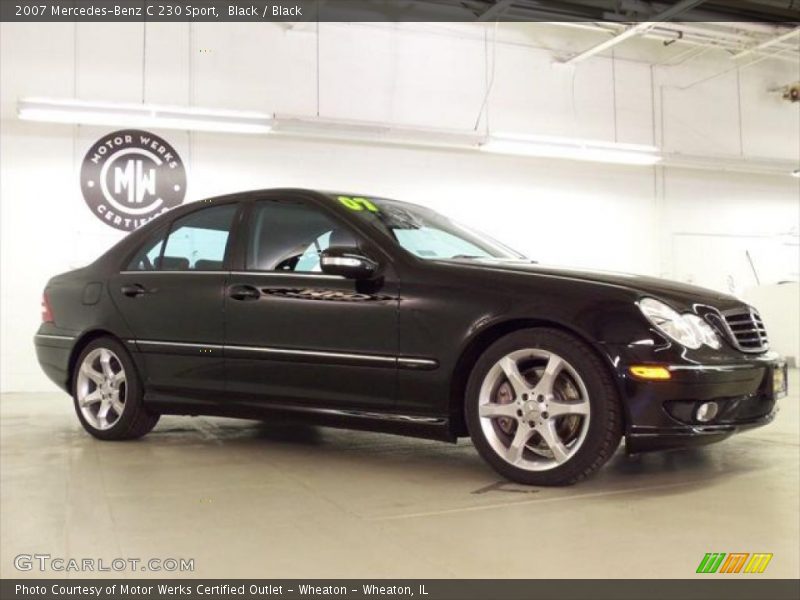 Black / Black 2007 Mercedes-Benz C 230 Sport