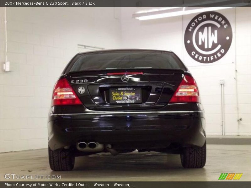 Black / Black 2007 Mercedes-Benz C 230 Sport