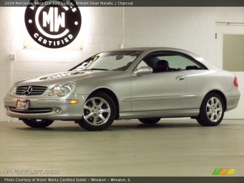 Brilliant Silver Metallic / Charcoal 2004 Mercedes-Benz CLK 320 Coupe
