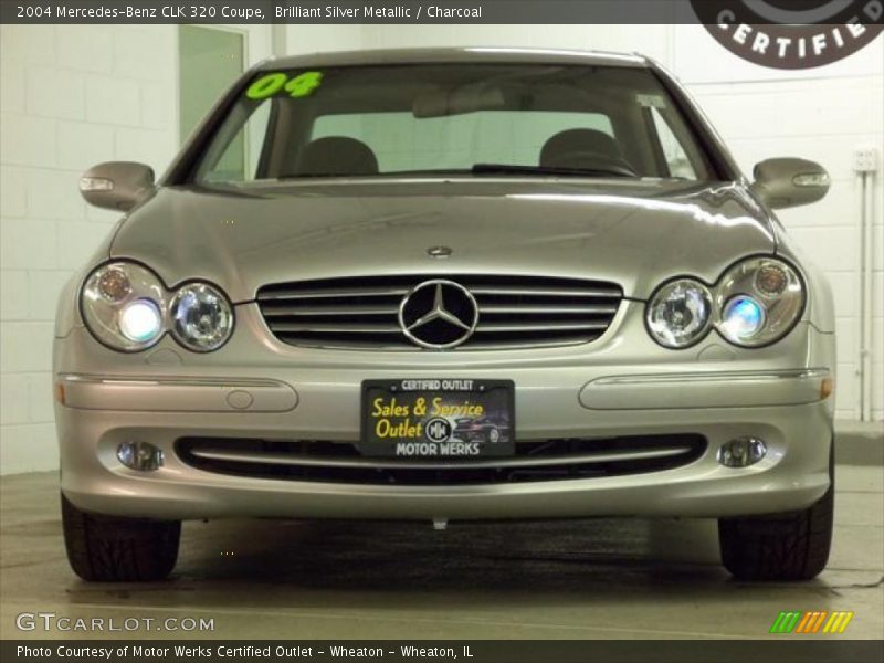 Brilliant Silver Metallic / Charcoal 2004 Mercedes-Benz CLK 320 Coupe