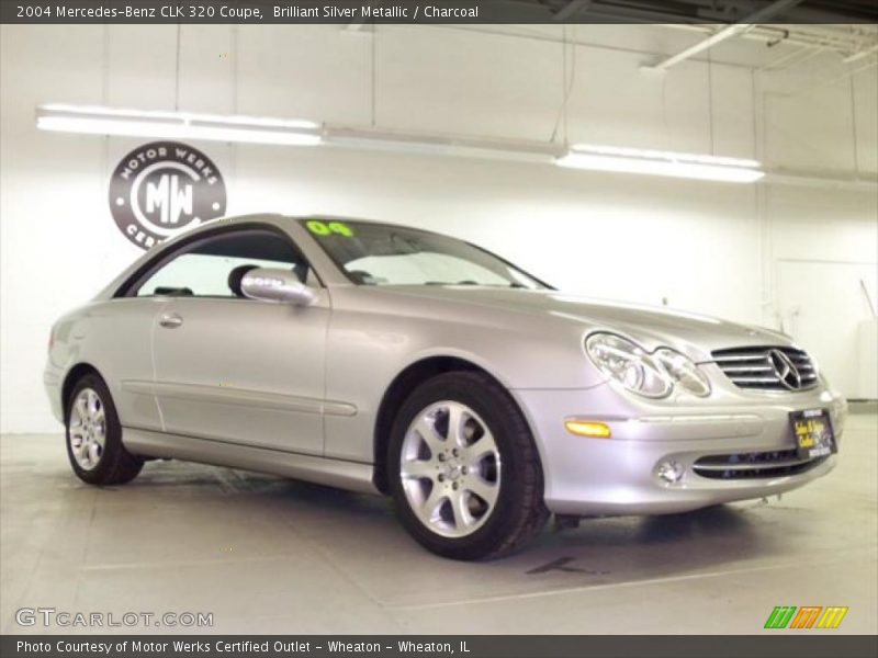 Brilliant Silver Metallic / Charcoal 2004 Mercedes-Benz CLK 320 Coupe